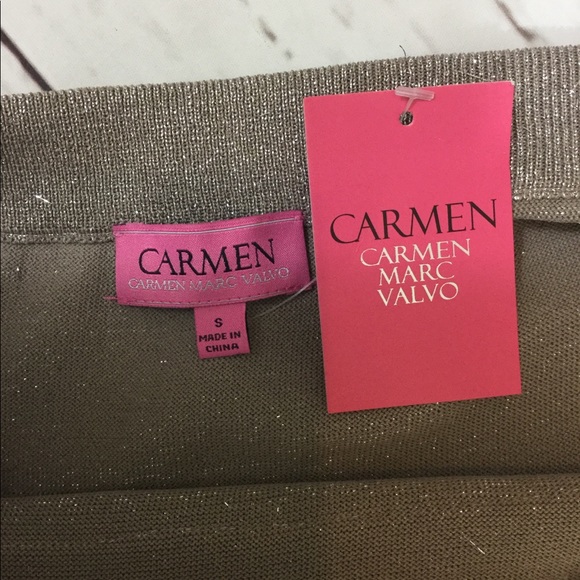 Carmen Marco Valvo NWT Sparkly Pull On Skirt - Picture 3 of 5